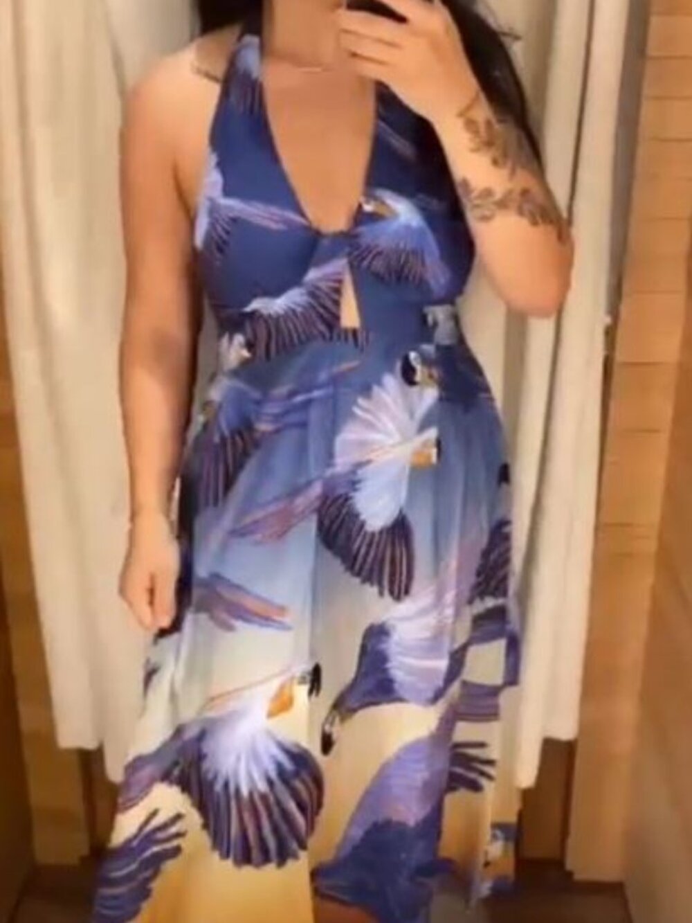 FARM Rio Night Fly Cropped Maxi sz M NWT - Picture 9 of 10